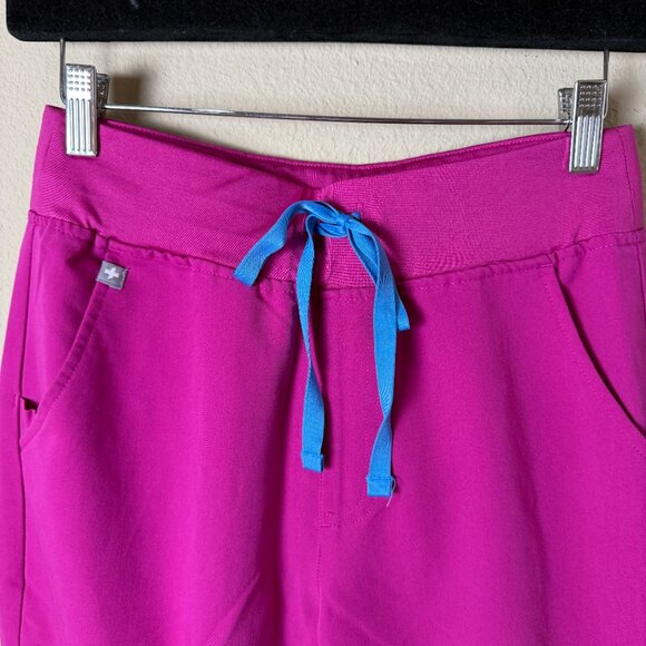 FIGS Technical Collection Hot Pink Joggers Scrubs Bottoms Pants Size Small - Picture 3 of 10